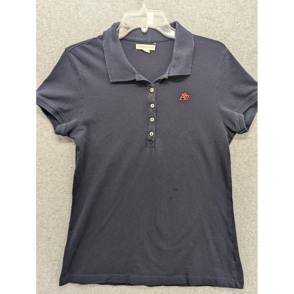 Aeropostale Tops - Aeropostale Polo Shirt Womens XL Navy A87 Logo Short Sleeve Stretch Embroidered